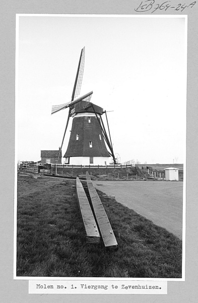 Molen Tweemanspolder nr. 1 in Zevenhuizen, 1973