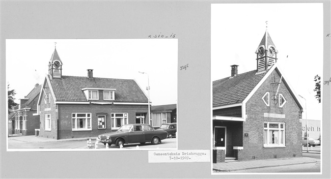 Gemeentehuis aan de Kerkweg 4 in Driebruggen, 1969