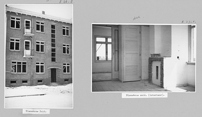 Woningbouw en binnenkant van woning in Rotterdam, 1947