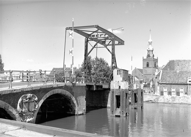 Hogebrug in Rotterdam Overschie, 1961