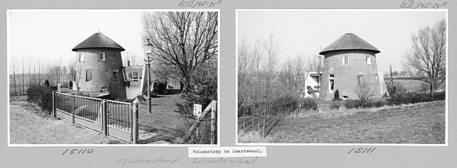 Vier Polders/Brielsch Nieuwlandsche Molen in Zwartewaal, 1973