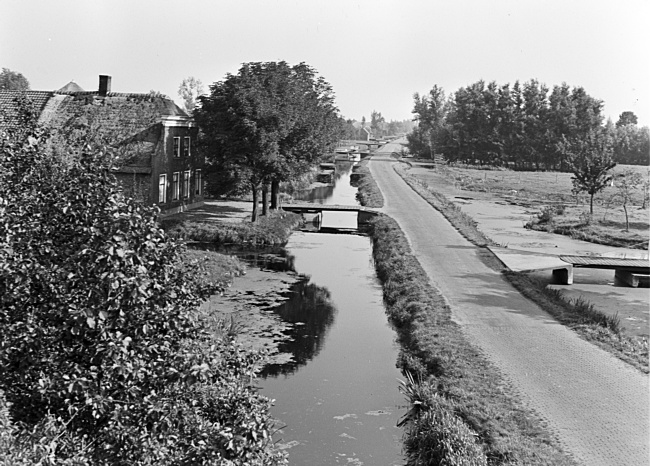 De Bloemendaalseweg bij Gouda naar Reeuwijk-Dorp, 1948