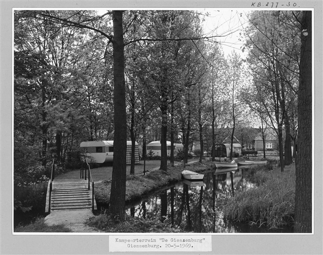 Camping De Giessenburg in Giessenburg, 1969