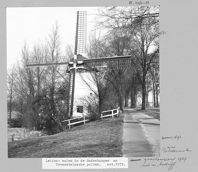 Rodenburgermolen in Leiden, 1972