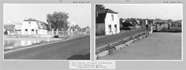 Klapwijkse brug en secundaire weg S19/N472 in Berkel, 1969