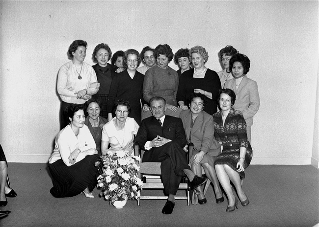 Ambtsjubileum van Th. Nicolaas in Den Haag, 1961