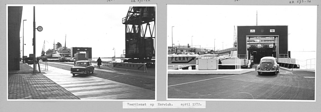 Veerboot Koningin Juliana in Hoek van Holland, 1972