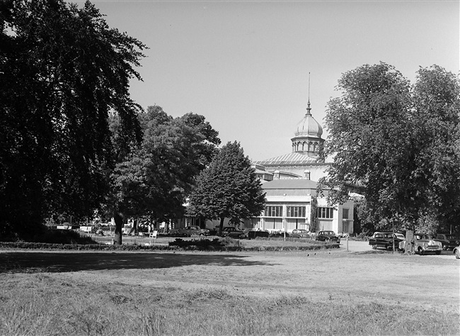 Het Moorse Paleis van de vroegere Haagsche Dierentuin op de hoek van de huidige Zuid-Hollandlaan. Dit hoofdgebouw is in 1968 gesloopt.