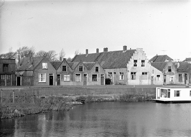 Oude gevels van de vestingstad Brielle of Den Briel.