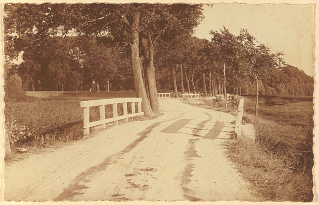 De provinciale weg wordt verbeterd bij Brielle, 1929