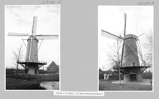 Korenmolen De Hoop/De Speelman in Rotterdam, 1973