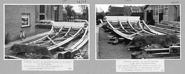 De nieuwe onderdelen van snuifmolen De Ster, 1967