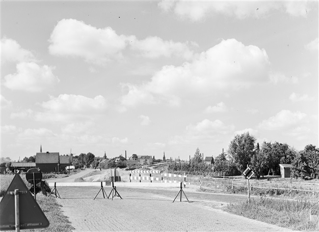 Aanleg van de rotonde Stolwijkersluis, 1953