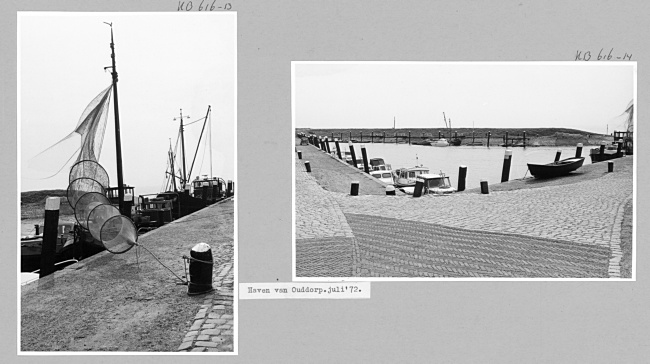 De haven van Ouddorp aan de Ouddorpse Haven, 1972