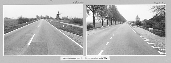 De Gemeneweg/N209 en molen Rooie Wip bij Hazerswoude-Dorp