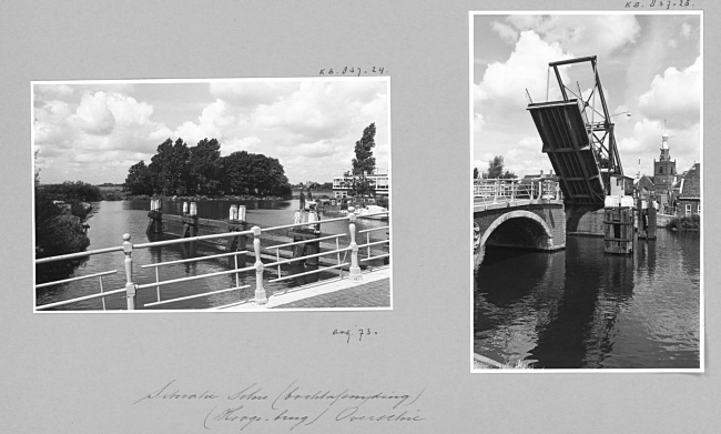 Hogebrug in Rotterdam Overschie, 1973