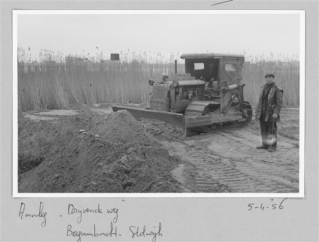 Aanleg S29/N207 met bulldozer tussen Bergambacht-Stolwijk