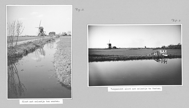 Wipmolen de Heerlijkheid en landschap bij Hoogmade, 1947