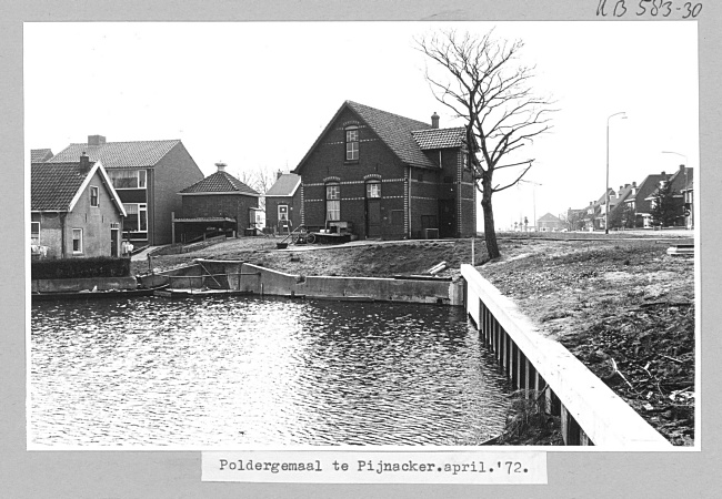 Hoofdgemaal Oude Polder in Pijnacker, 1972