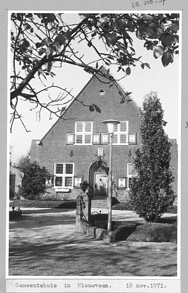 Raadhuis in Nieuwveen, 1971