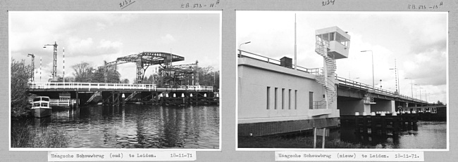 Haagsche Schouwbrug in Leiden, 1972