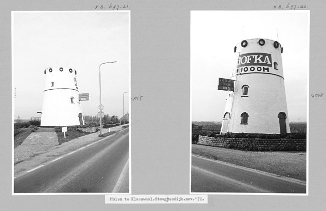 Korenmolen de Greupmolen in Klaaswaal, 1972