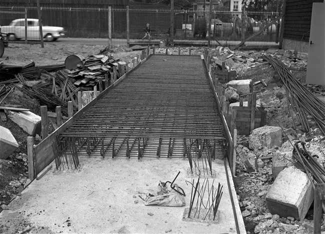 Bouw van Sint Sebastiaansbrug in Delft, 1961