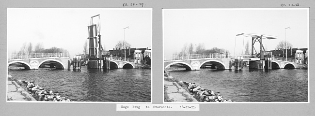 Hogebrug in Rotterdam Overschie, 1971