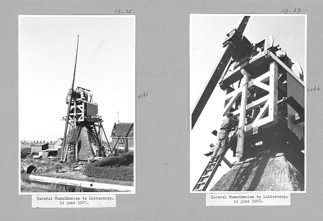 Restauratie Munnikkenmolen in Leiderdorp, 1967