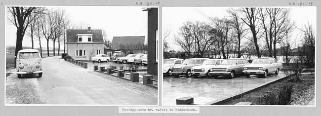 Autohandel aan de Pruimendijk 196 in Ridderkerk, 1967