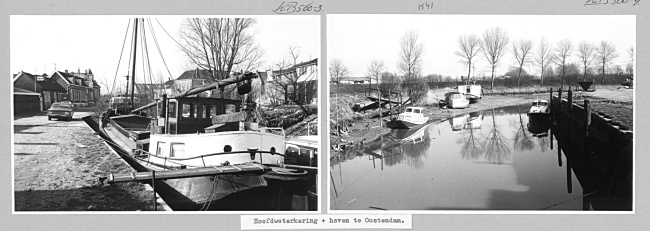 Hoofdwaterkering en haven in Oostendam, 1972