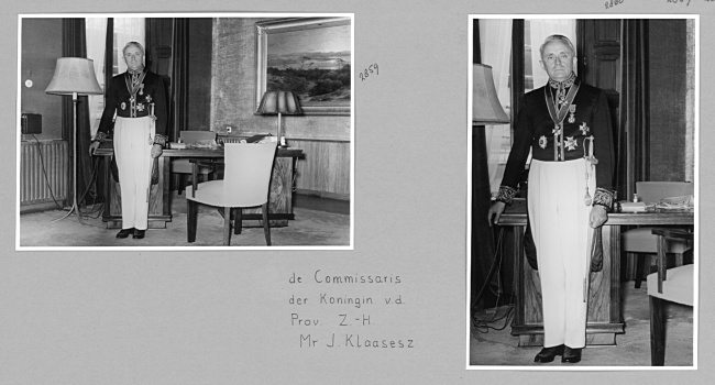 Jan Klaasesz, commissaris van de Koningin, 1956