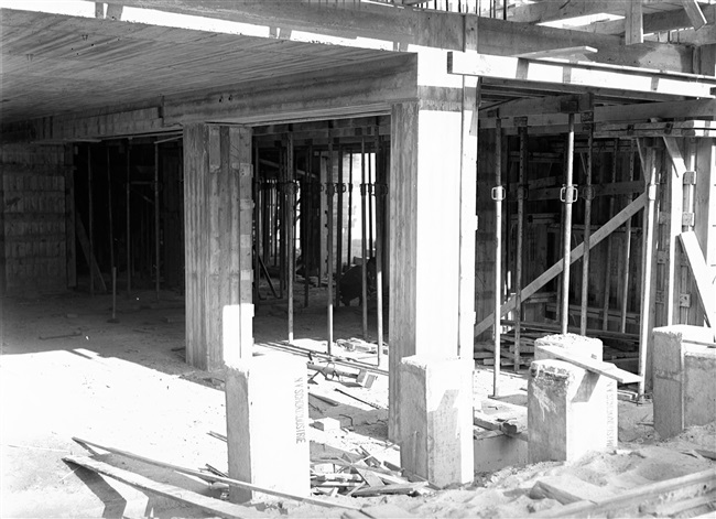 Bouw van het provinciehuis in Den Haag, 1959