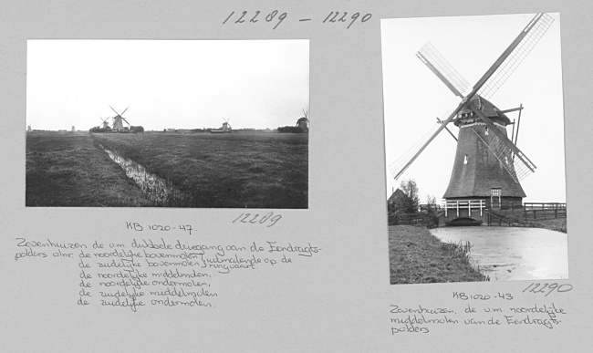 Molens Eendragtspolder in Zevenhuizen, 1975