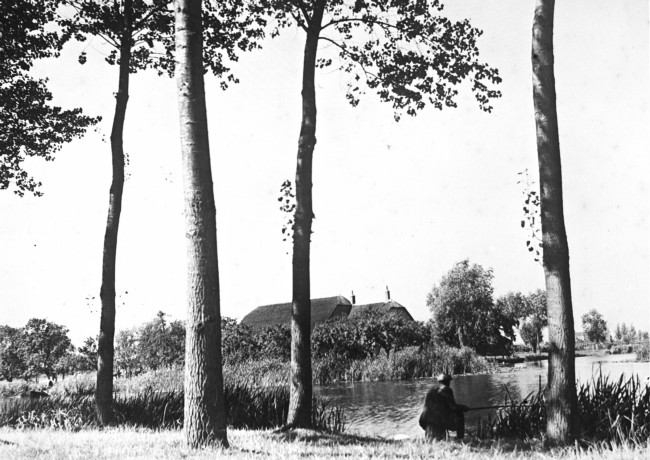 Boerderij aan de Waal in IJsselmonde, 1946