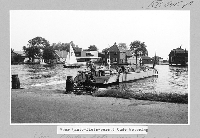 Veerpont bij Oude Wetering, 1972