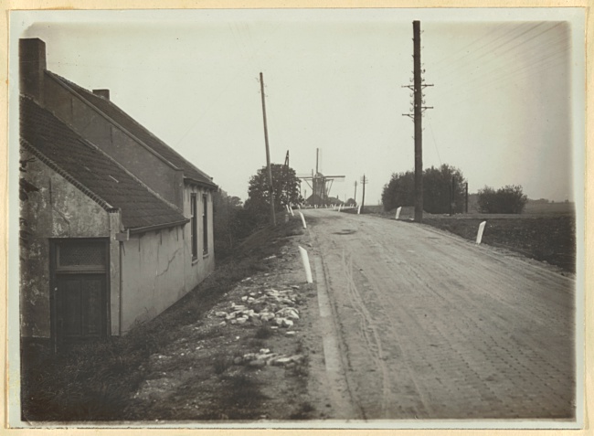Wieldijk en Molen van Schelling in Heenvliet, 1931