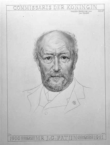 Portret van J.G. Patijn, commissaris van de Koningin