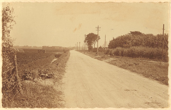 De provinciale weg wordt verbeterd bij Brielle, 1929